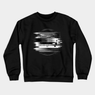 Black and White Glitch TV test Crewneck Sweatshirt